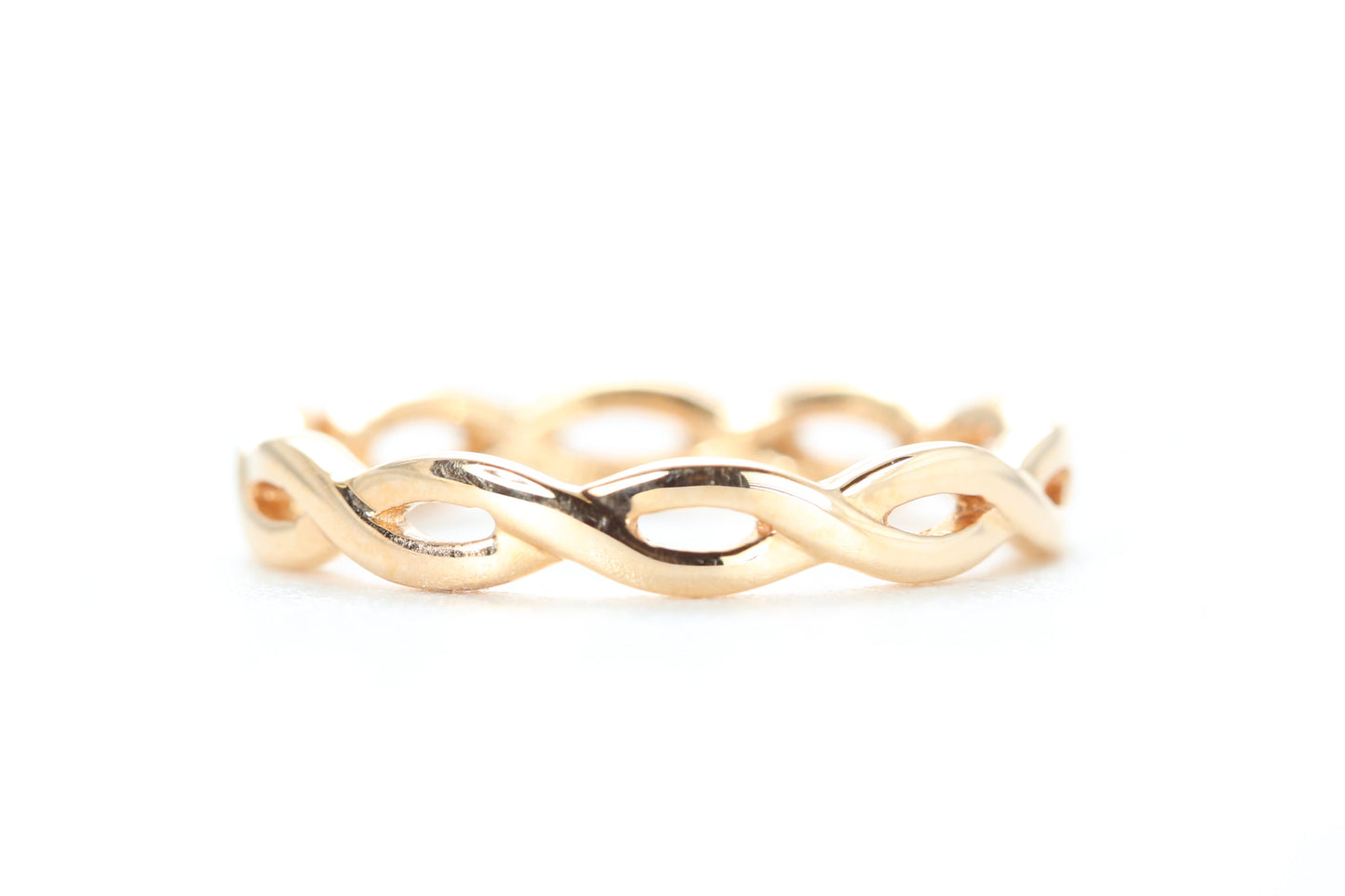 Woven Diamond Ring Rose Gold