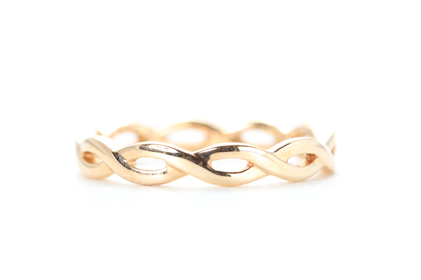 Woven Diamond Ring Rose Gold