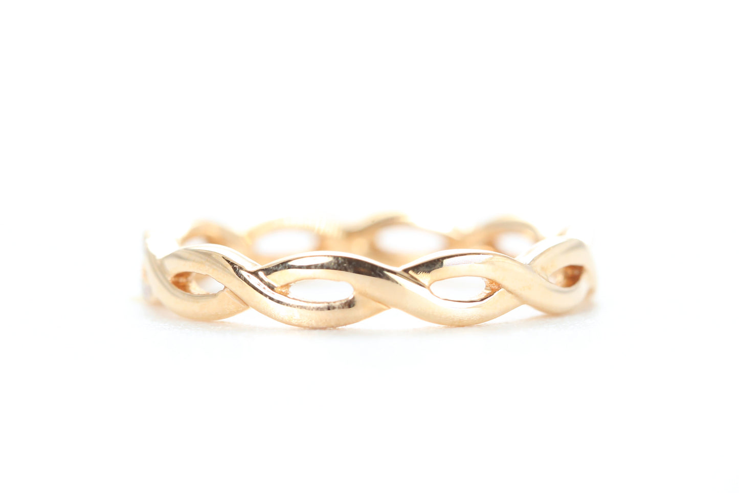 Woven Diamond Ring Rose Gold