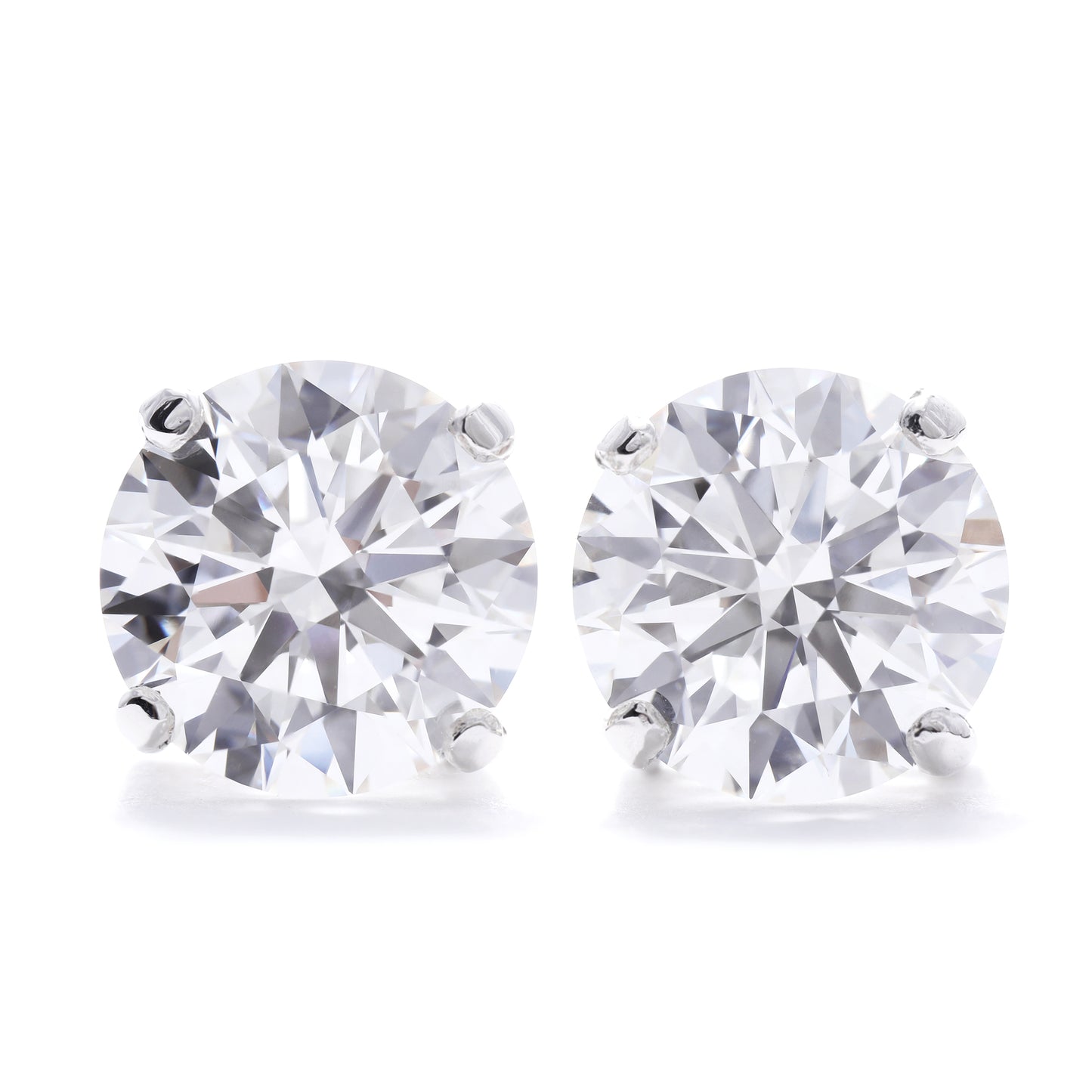 Lab Grown Stud Diamond Earrings 6.00 Total Carat Weight