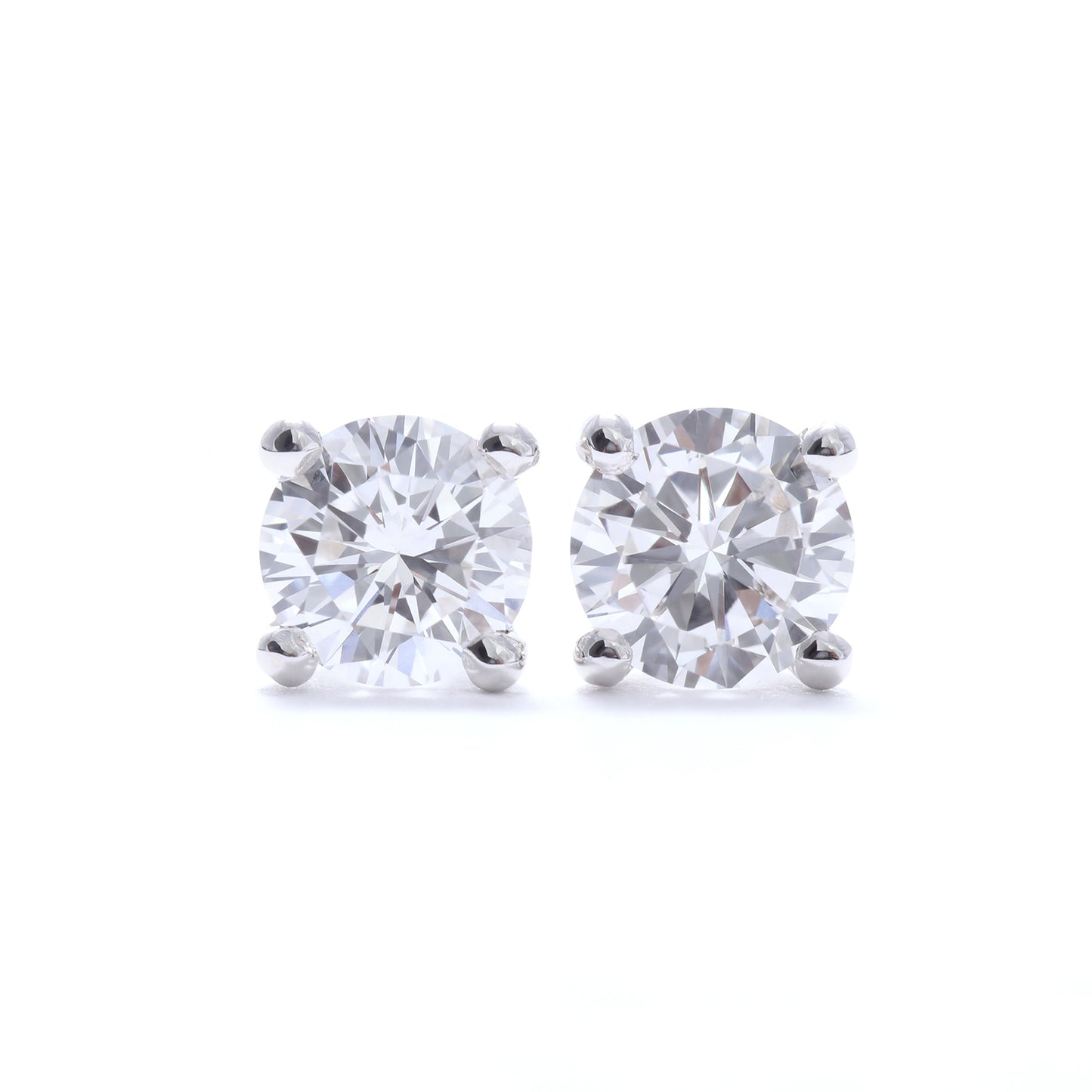 Lab Grown Stud Diamond Earrings 0.75 Total Carat Weight