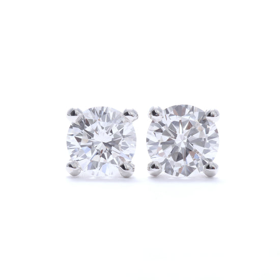 Lab Grown Stud Diamond Earrings 0.75 Total Carat Weight