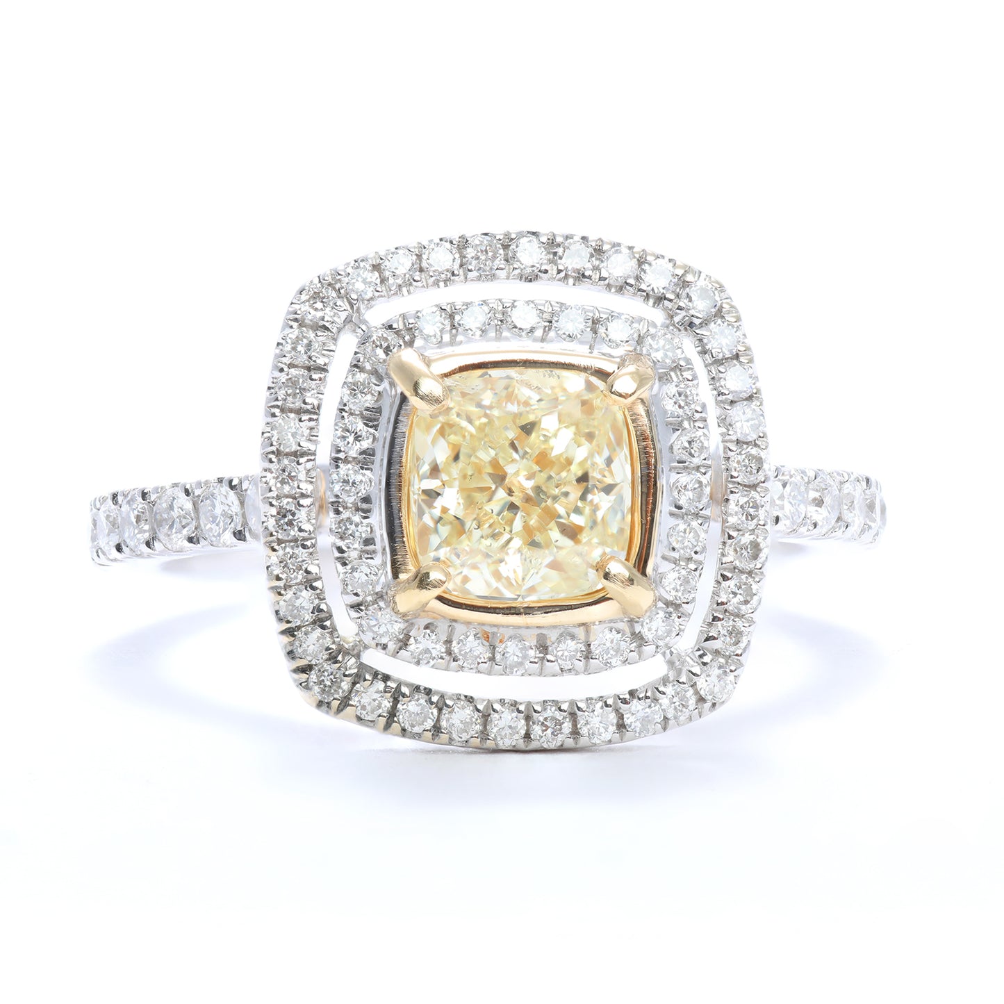 Fancy Cushion Shaped Diamond Ring