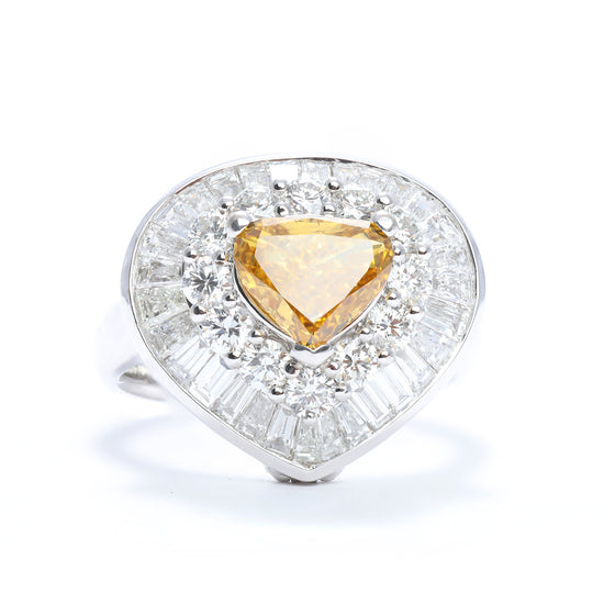 Fancy Yellow Heart Ring