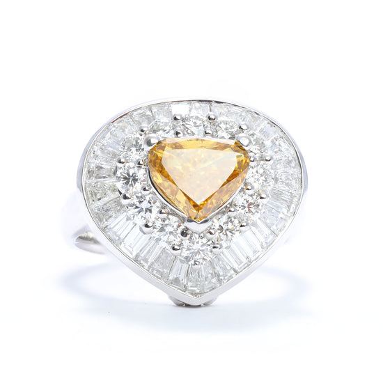 Load image into Gallery viewer, Fancy Yellow Heart Ring
