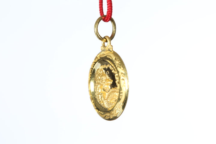 24k Gold Dragon Pendant