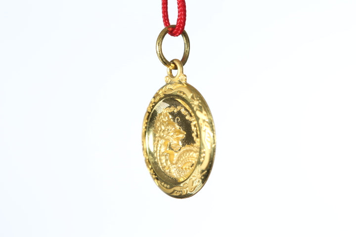 24k Gold Dragon Pendant