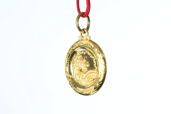 24k Gold Dragon Pendant