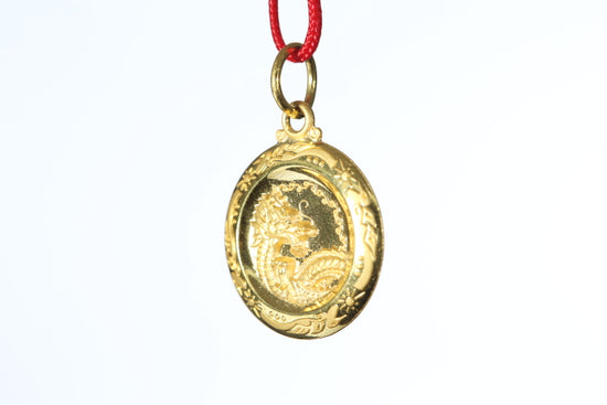 24k Gold Dragon Pendant