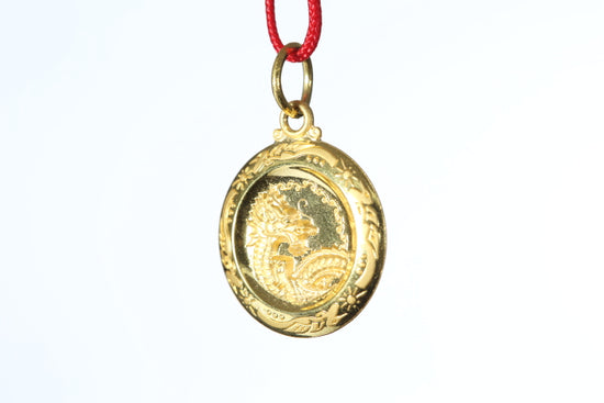 24k Gold Dragon Pendant