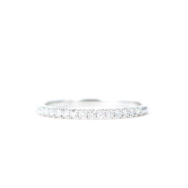 Micro Pavé 1/4 Carat Diamond Ring in 14K White Gold