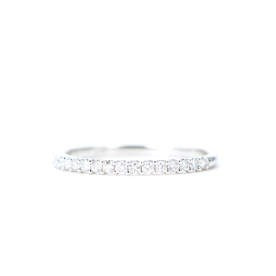 Micro Pavé 1/4 Carat Diamond Ring in 14K White Gold