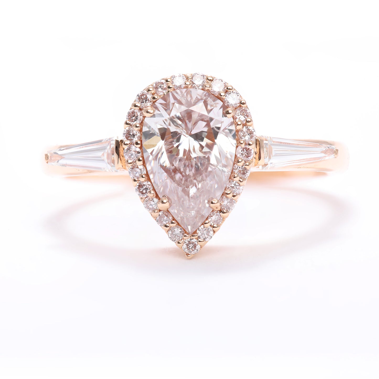 Load image into Gallery viewer, Pink Diamond Halo Ring
