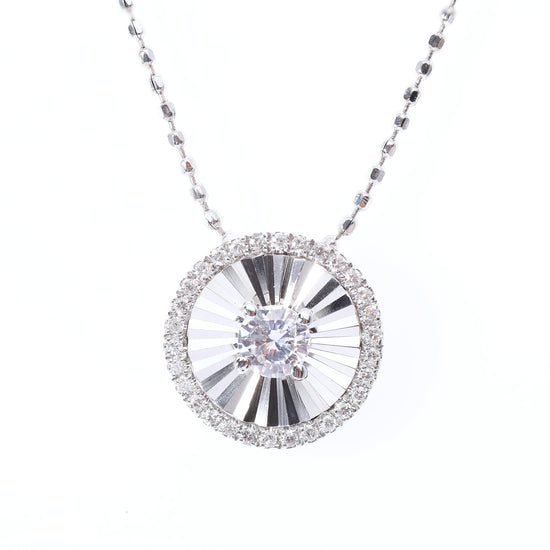 Starburst Disc Diamond Pendant