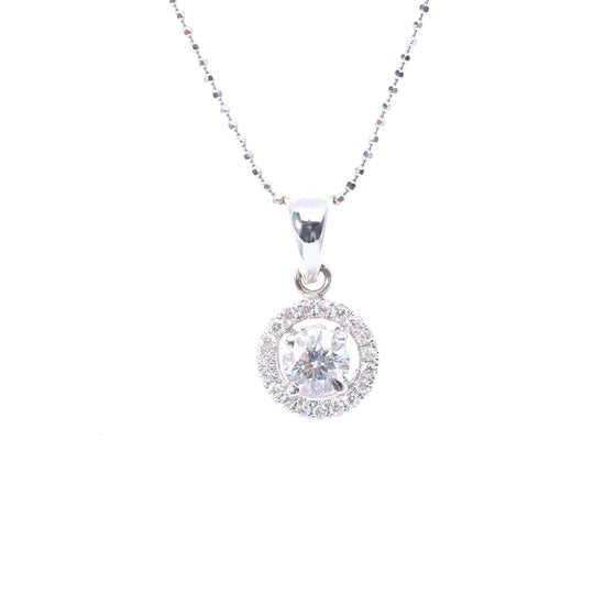 Mini Diamond Halo Pendant