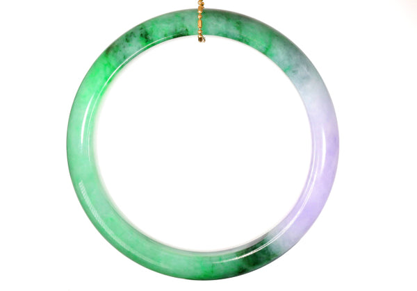 Lavender and Green Jadeite Bangle