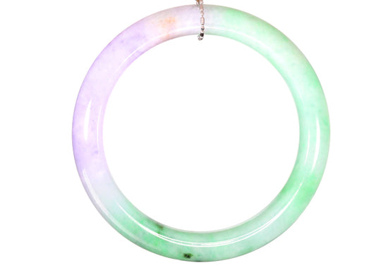 Green and Lavender Jadeite Bangle