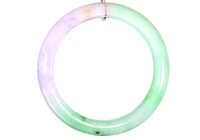 Green and Lavender Jadeite Bangle