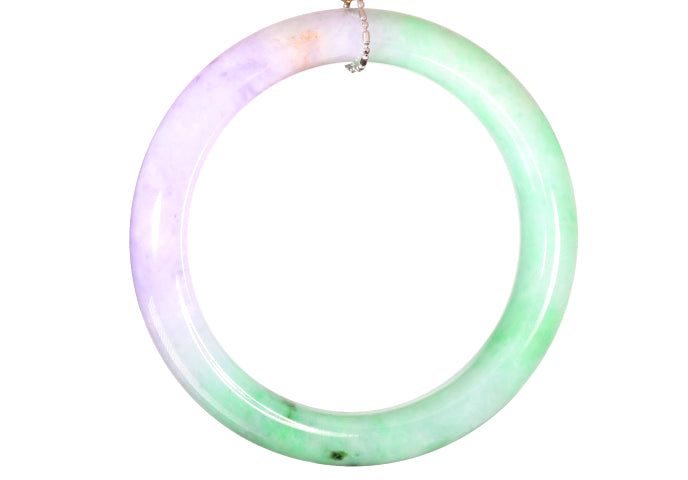 Green and Lavender Jadeite Bangle