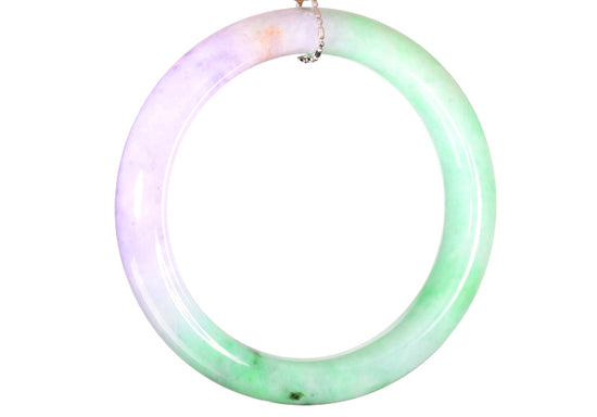 Green and Lavender Jadeite Bangle