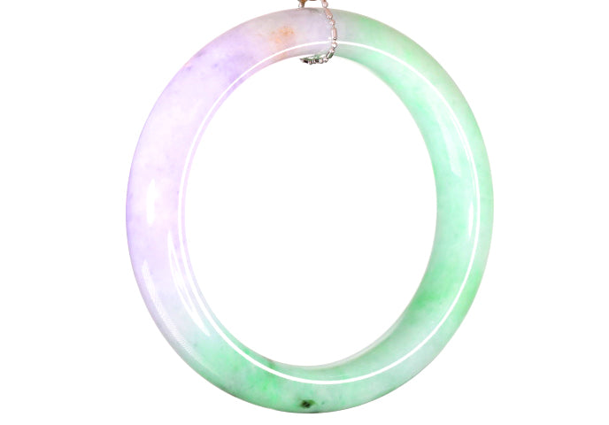 Green and Lavender Jadeite Bangle