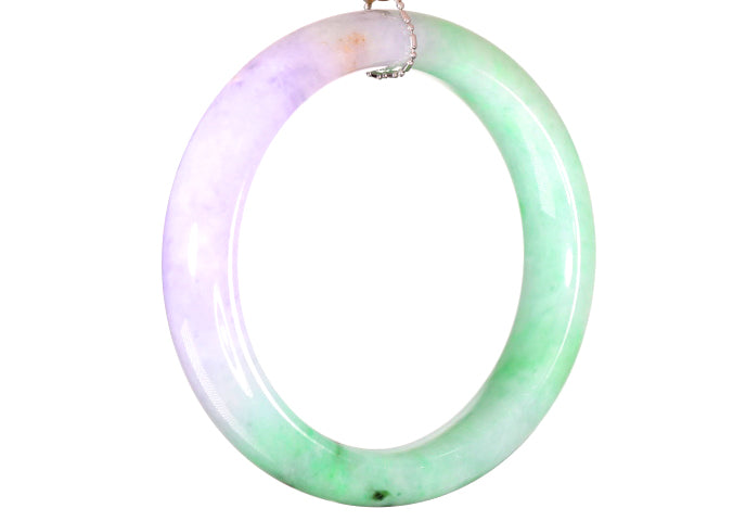 Green and Lavender Jadeite Bangle