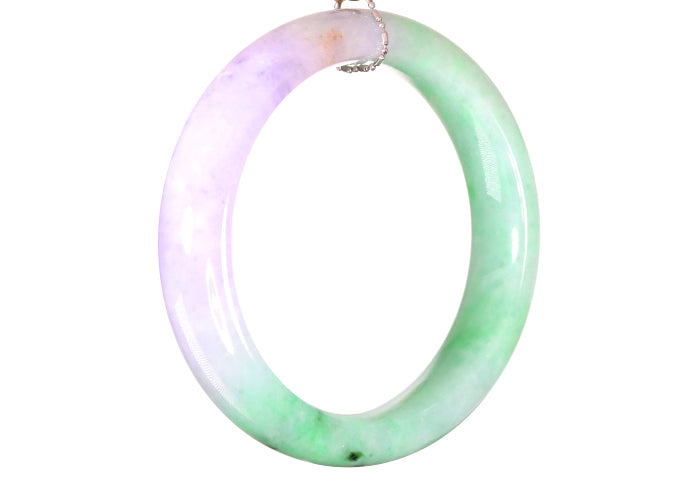 Green and Lavender Jadeite Bangle