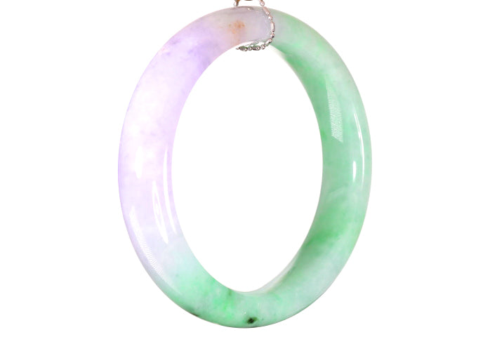 Green and Lavender Jadeite Bangle