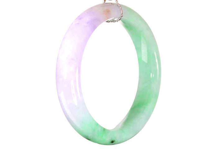 Green and Lavender Jadeite Bangle