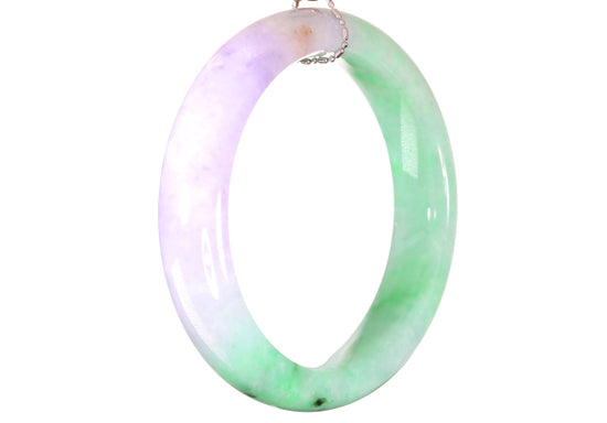 Green and Lavender Jadeite Bangle