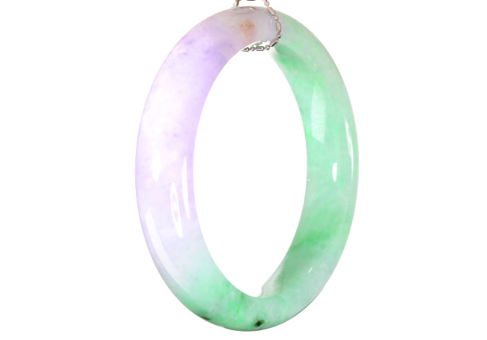 Green and Lavender Jadeite Bangle