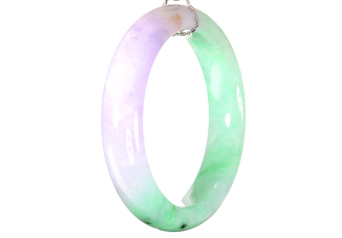 Green and Lavender Jadeite Bangle
