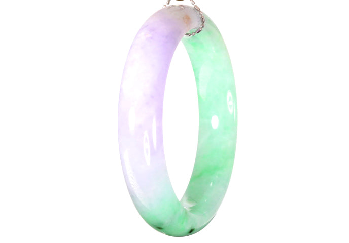 Green and Lavender Jadeite Bangle