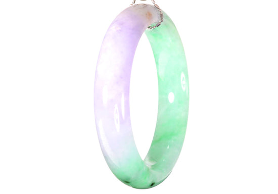 Green and Lavender Jadeite Bangle