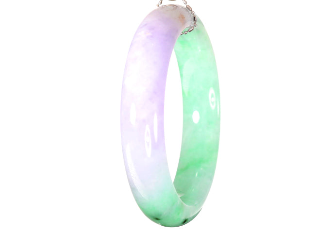 Green and Lavender Jadeite Bangle