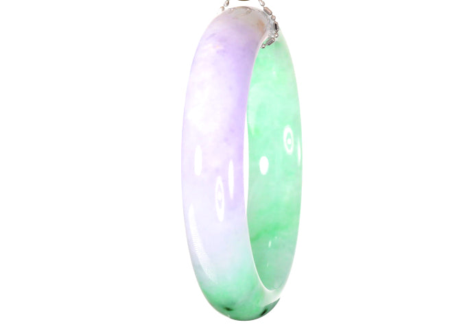 Green and Lavender Jadeite Bangle