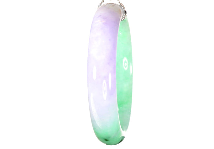 Green and Lavender Jadeite Bangle