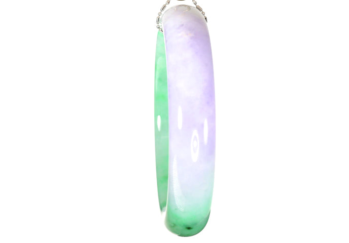 Green and Lavender Jadeite Bangle
