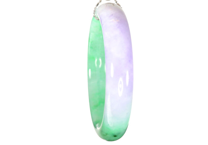 Green and Lavender Jadeite Bangle