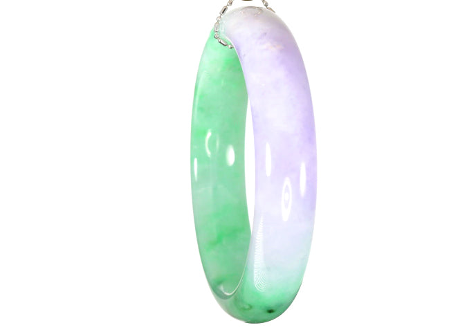 Green and Lavender Jadeite Bangle