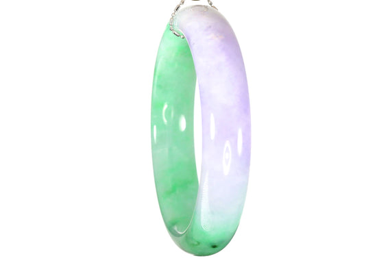 Green and Lavender Jadeite Bangle