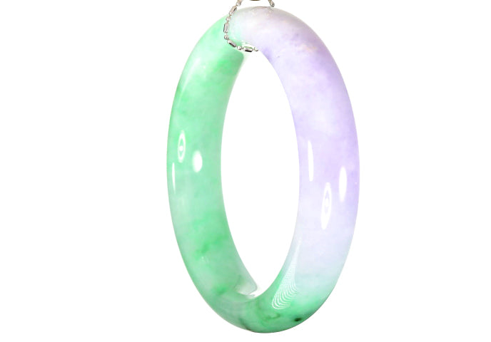 Green and Lavender Jadeite Bangle
