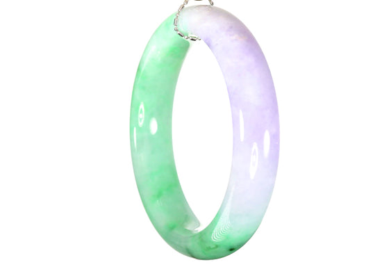 Green and Lavender Jadeite Bangle
