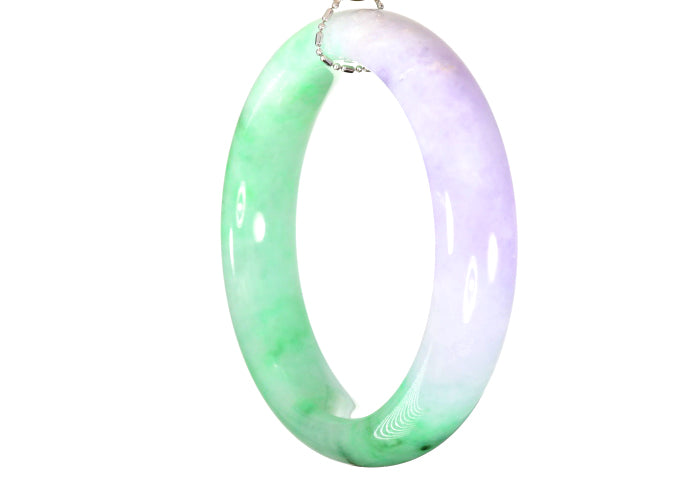 Green and Lavender Jadeite Bangle