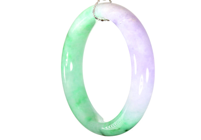 Green and Lavender Jadeite Bangle