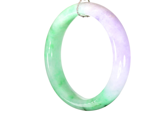 Green and Lavender Jadeite Bangle
