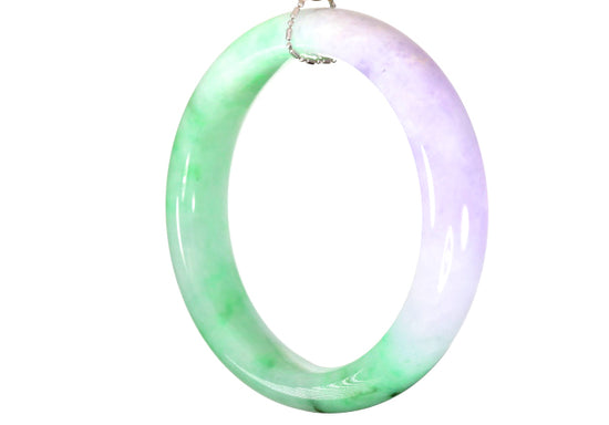 Green and Lavender Jadeite Bangle