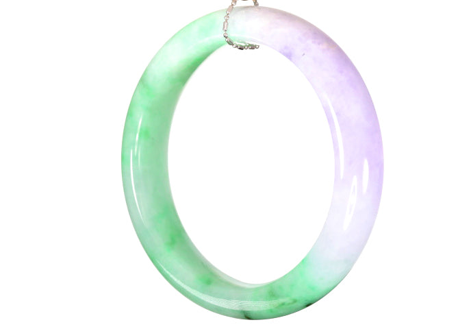 Green and Lavender Jadeite Bangle