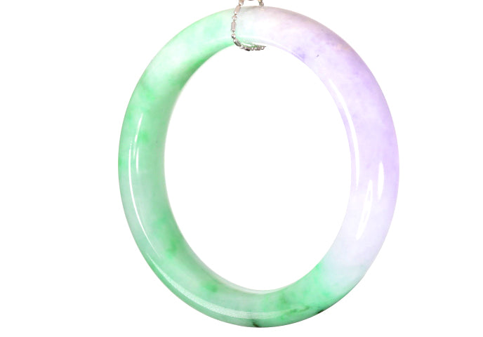 Green and Lavender Jadeite Bangle