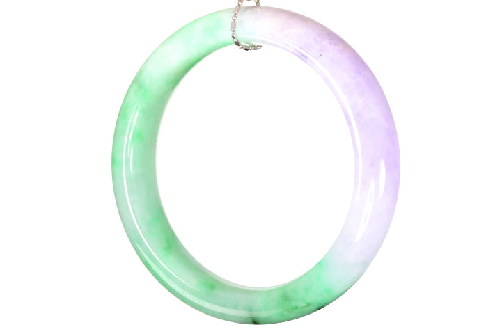 Green and Lavender Jadeite Bangle